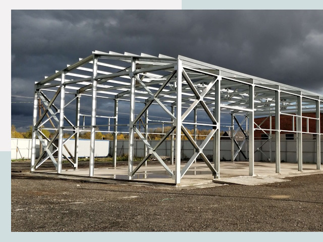 Двускатные ангары в Уфа от 617 руб. за квадрат