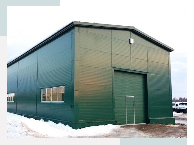 Двускатные ангары в Уфе